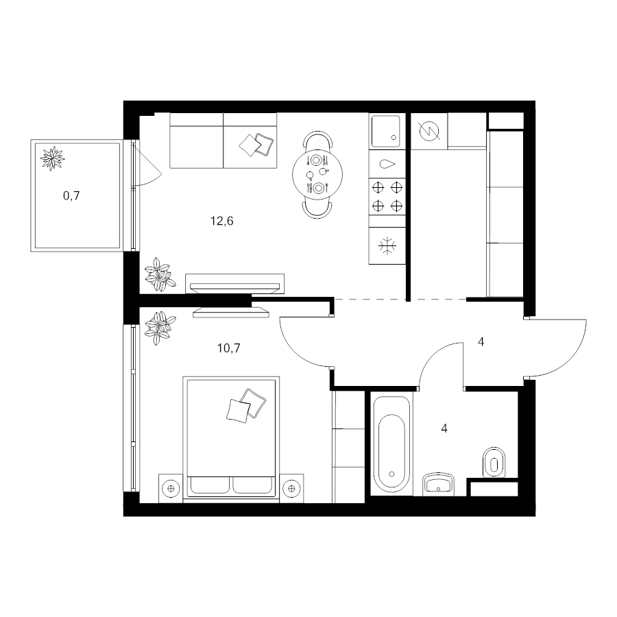 1 ккв 37,2 м²