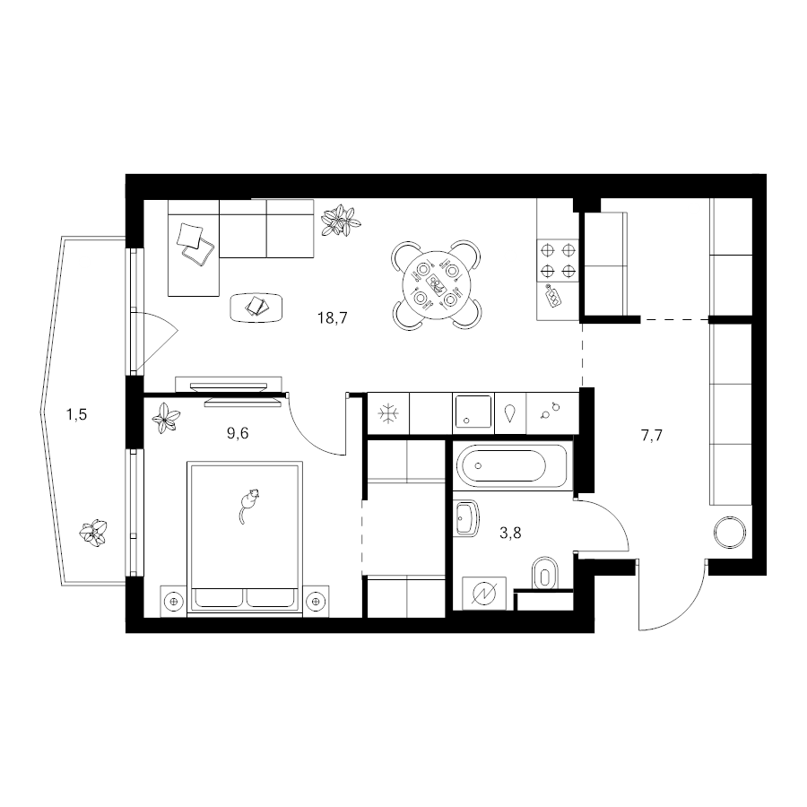 2 ккв (Евро) 48,1 м²
