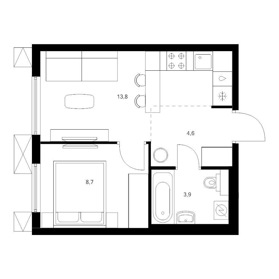 1 ккв 31 м²