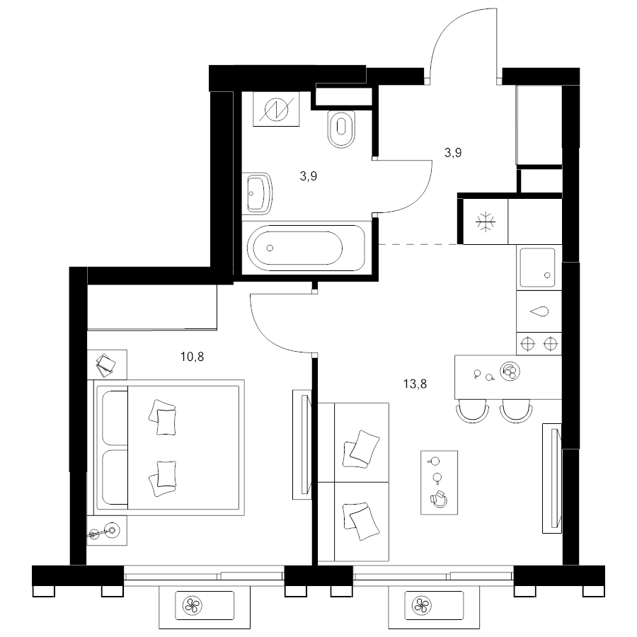 1 ккв 32,4 м²