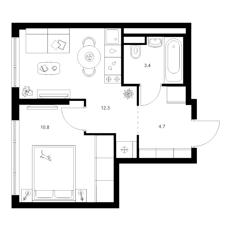 1 ккв 31,2 м²