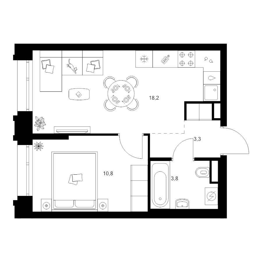 2 ккв (Евро) 36,1 м²