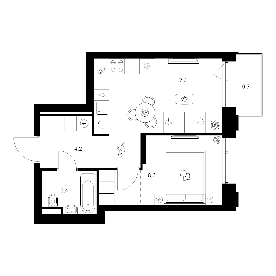 2 ккв (Евро) 37,1 м²