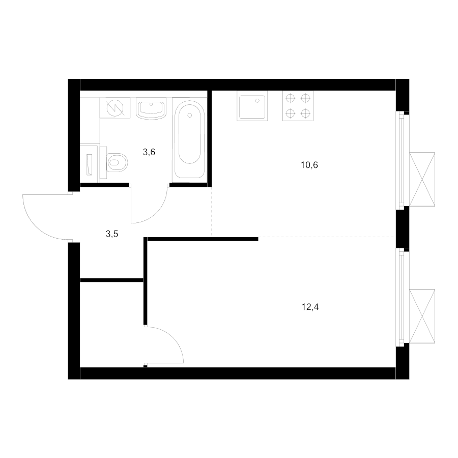 1 ккв 32,2 м²
