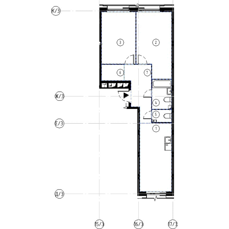 3 ккв (Евро) 65 м²