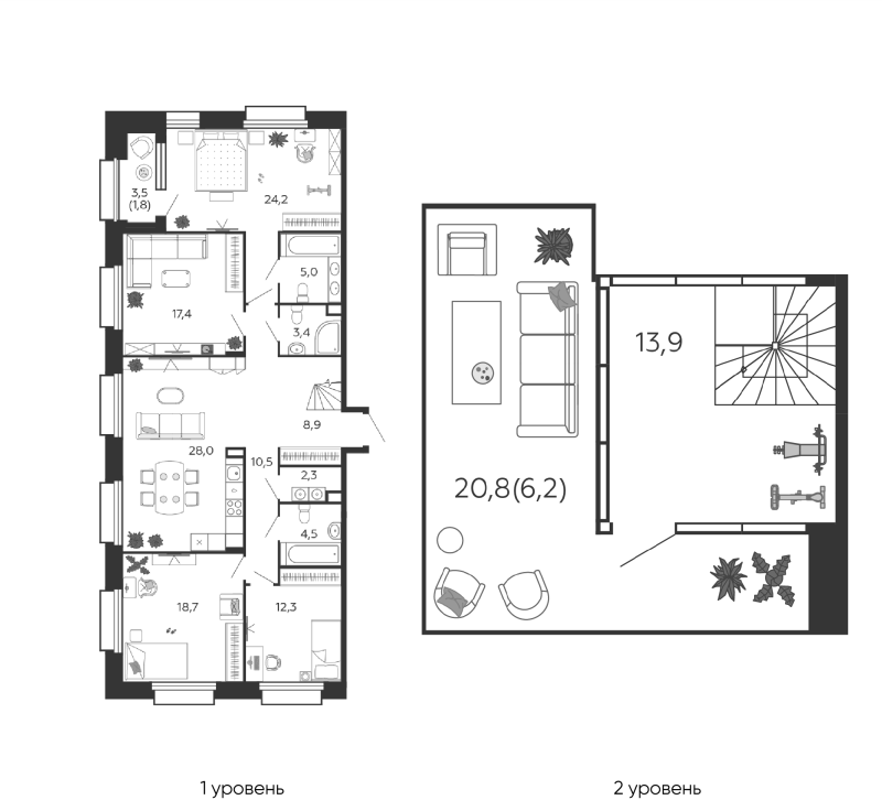 5 ккв (Евро) 135,3 м²