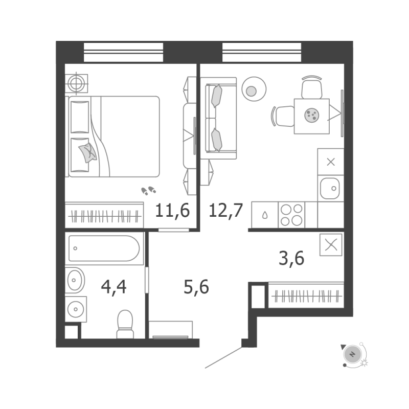 1 ккв 37,9 м²