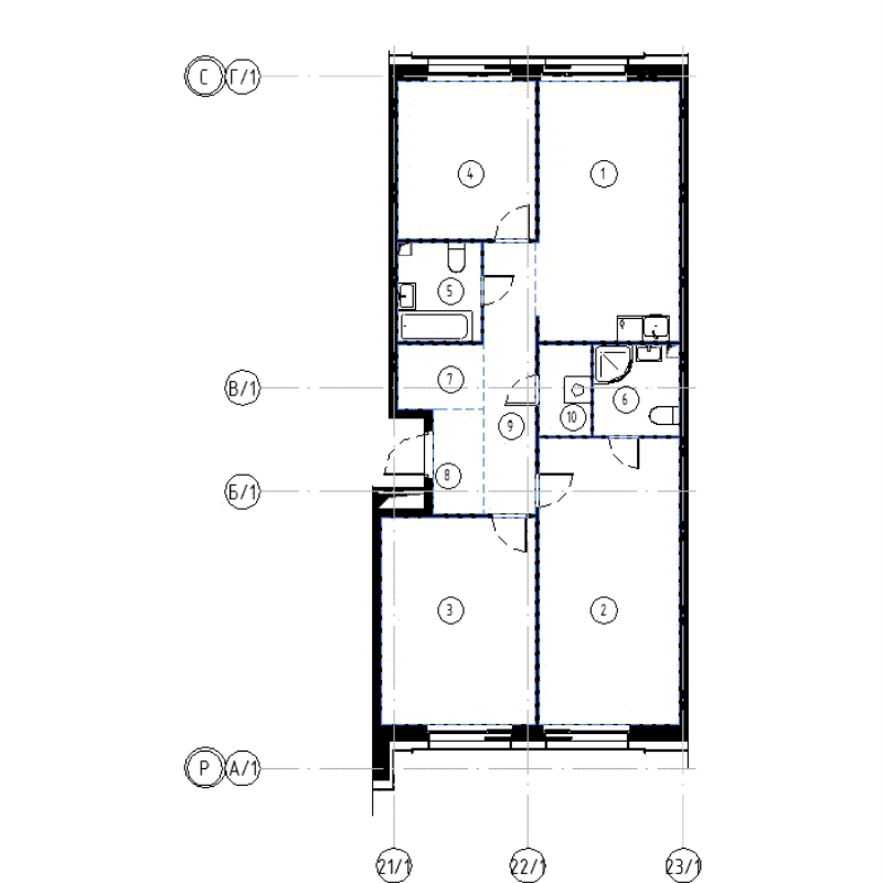 4 ккв (Евро) 94,4 м²