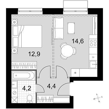 1 ккв 36,1 м²