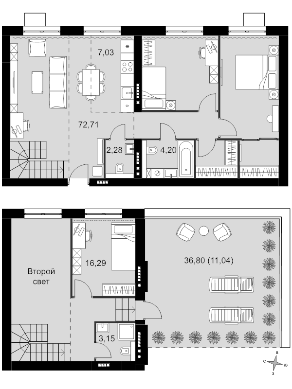 4 ккв (Евро) 109,7 м²