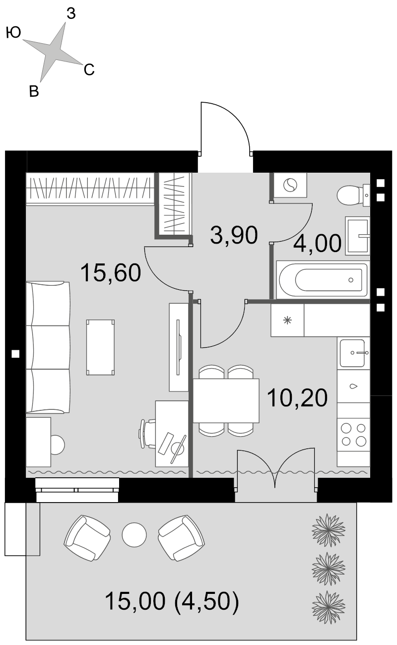 1 ккв 38,2 м²