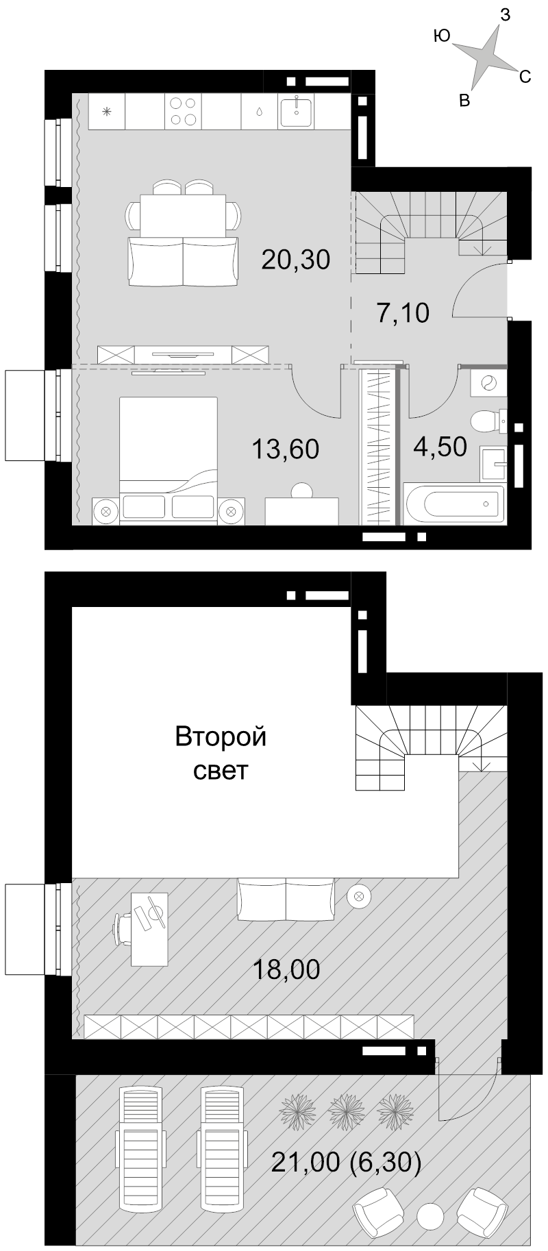3 ккв (Евро) 69,8 м²
