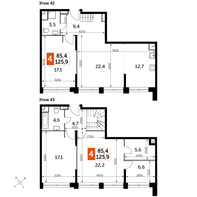 5 ккв (Евро) 125,9 м²