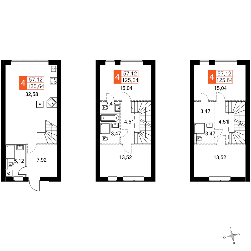 5 ккв (Евро) 125,6 м²