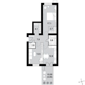 2 ккв 66,7 м²