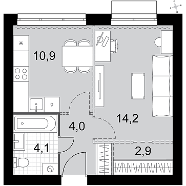 1 ккв 36,1 м²