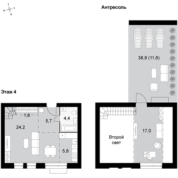 3 ккв (Евро) 70,5 м²