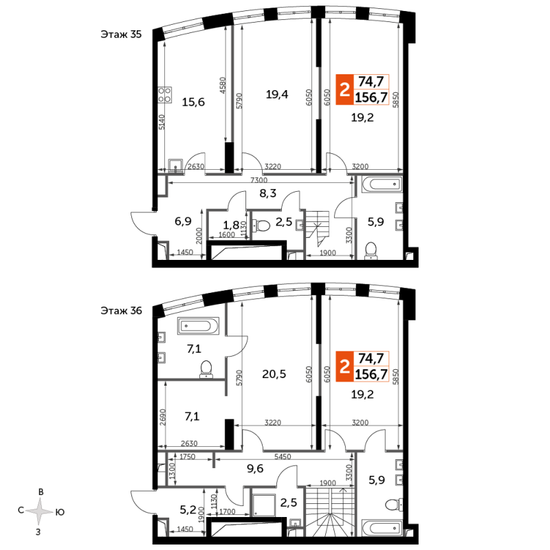 5 ккв (Евро) 156,4 м²