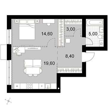 2 ккв (Евро) 50,6 м²