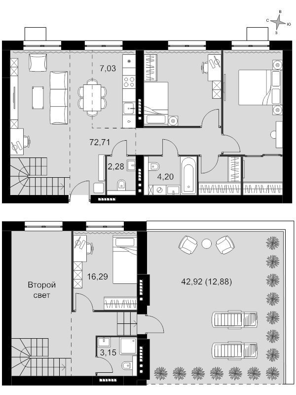 4 ккв (Евро) 111,5 м²