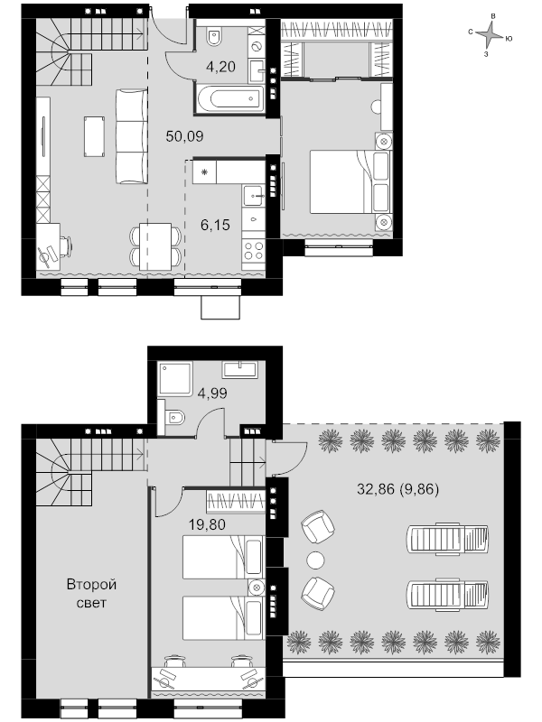 3 ккв (Евро) 88,9 м²
