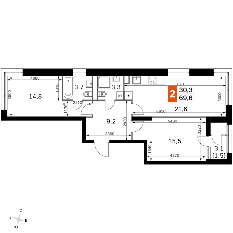 3 ккв (Евро)