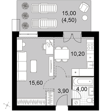 1 ккв 38,2 м²