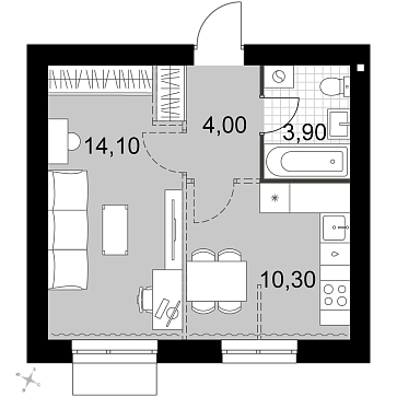 1 ккв 32,3 м²