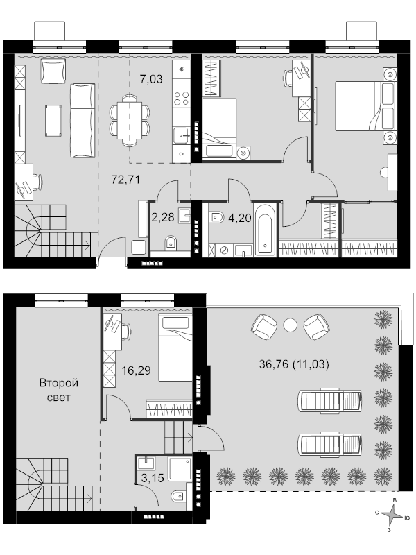 4 ккв (Евро) 109,7 м²