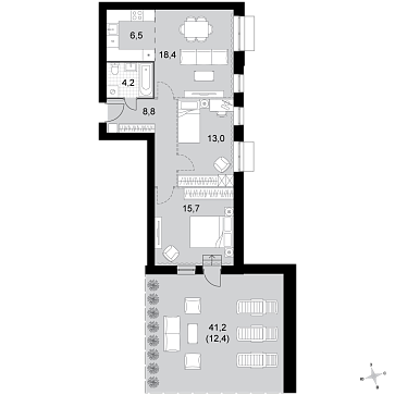 3 ккв (Евро) 79 м²