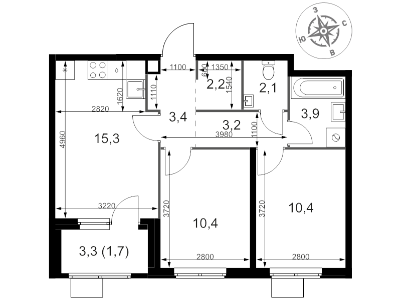 3 ккв (Евро)