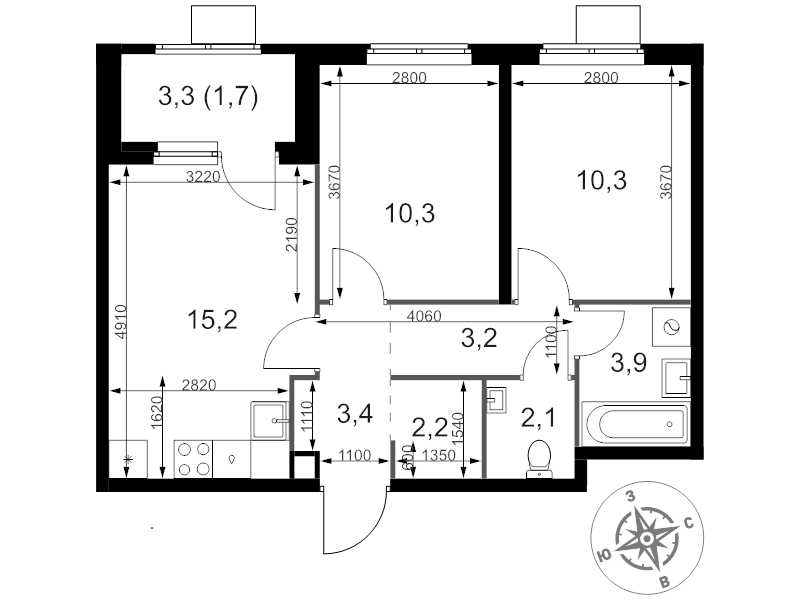3 ккв (Евро)