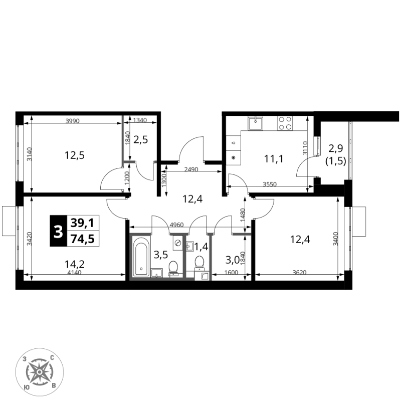3 ккв