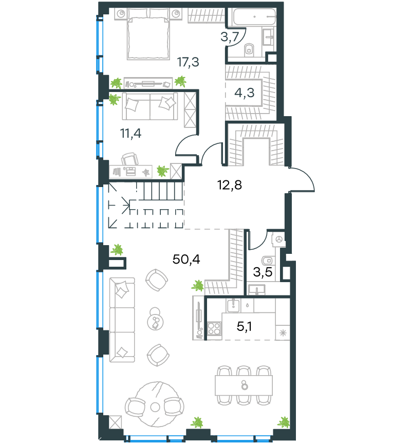 6 ккв (Евро) 183 м²