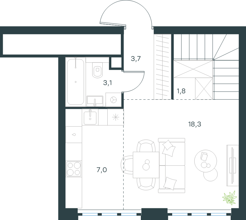 3 ккв (Евро) 63,6 м²