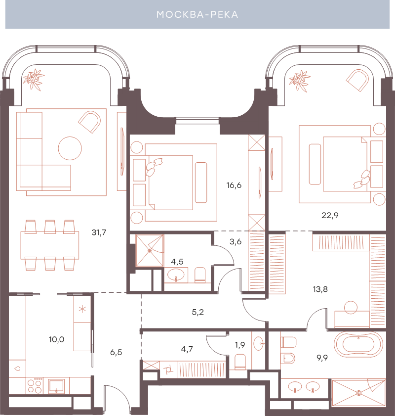 3 ккв 131,2 м²
