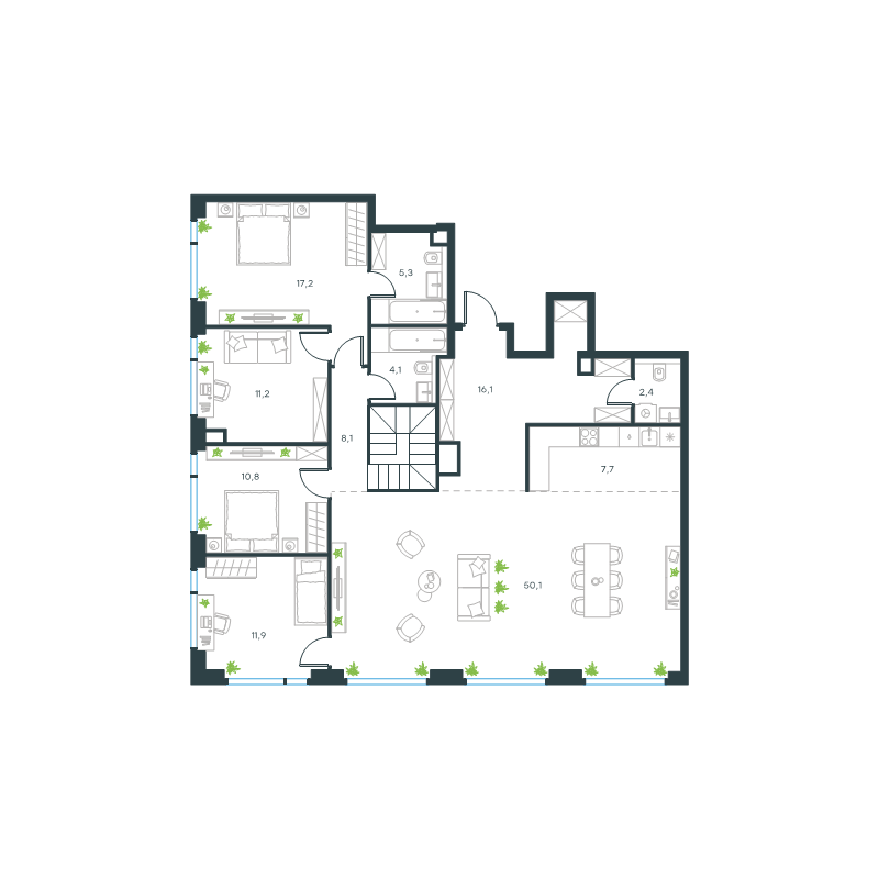 8 ккв 248,4 м²