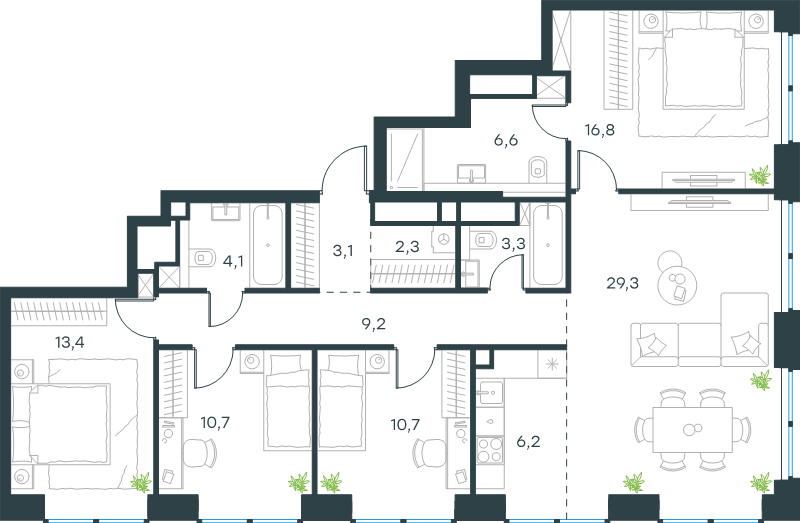 5 ккв (Евро) 115,7 м²