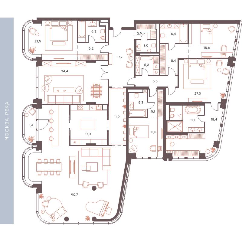 6 ккв 338,6 м²