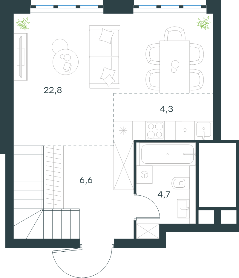 3 ккв (Евро) 73,2 м²