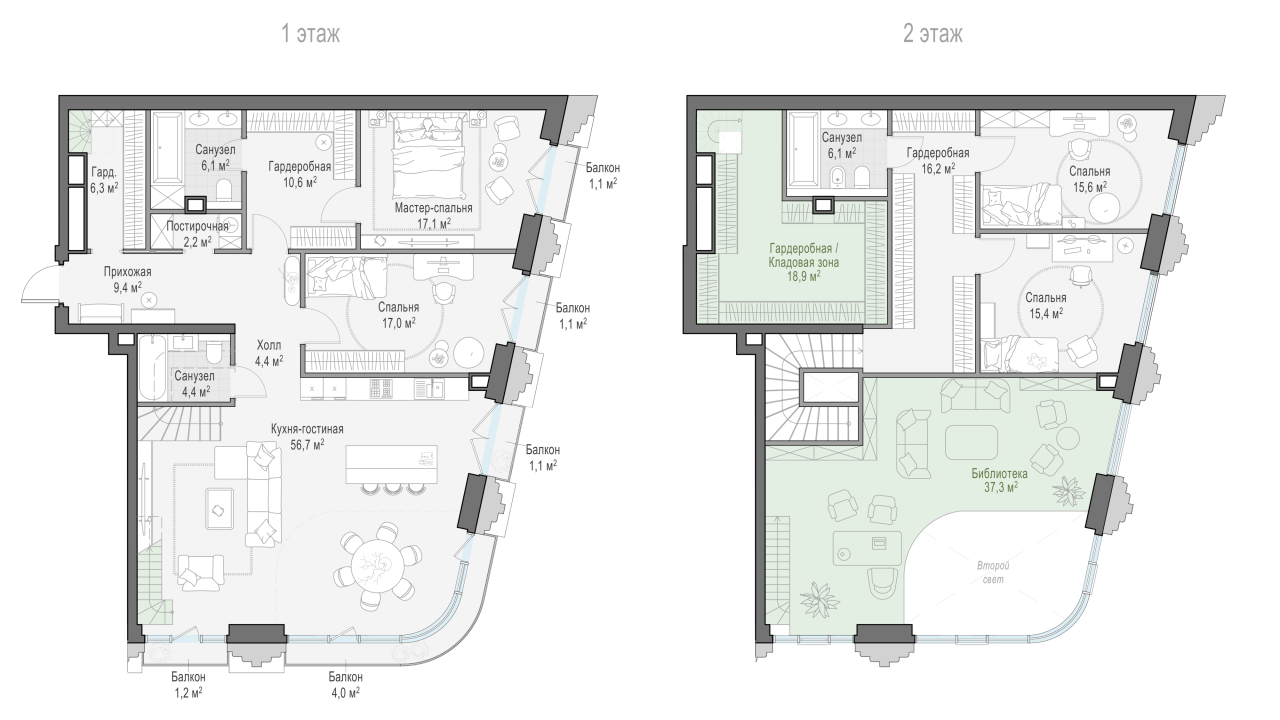 6 ккв (Евро) 189,1 м²