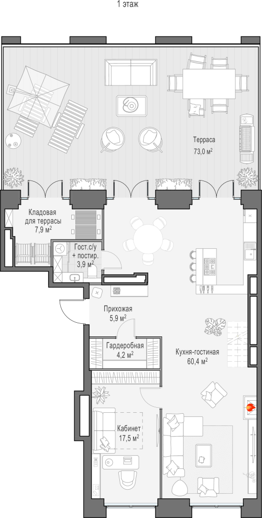 3 ккв 223,8 м²