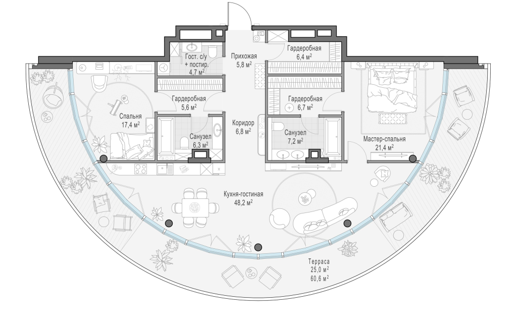 3 ккв (Евро) 144,1 м²