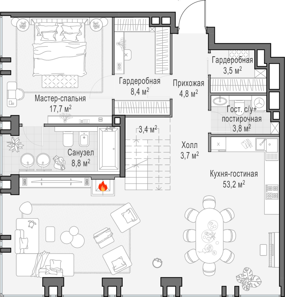 4 ккв 215,7 м²