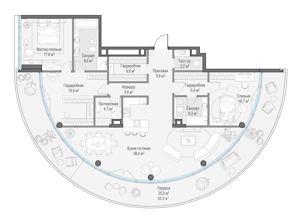 4 ккв (Евро) 167,7 м²