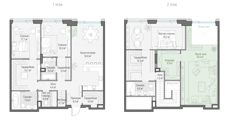 4 ккв (Евро) 170,1 м²