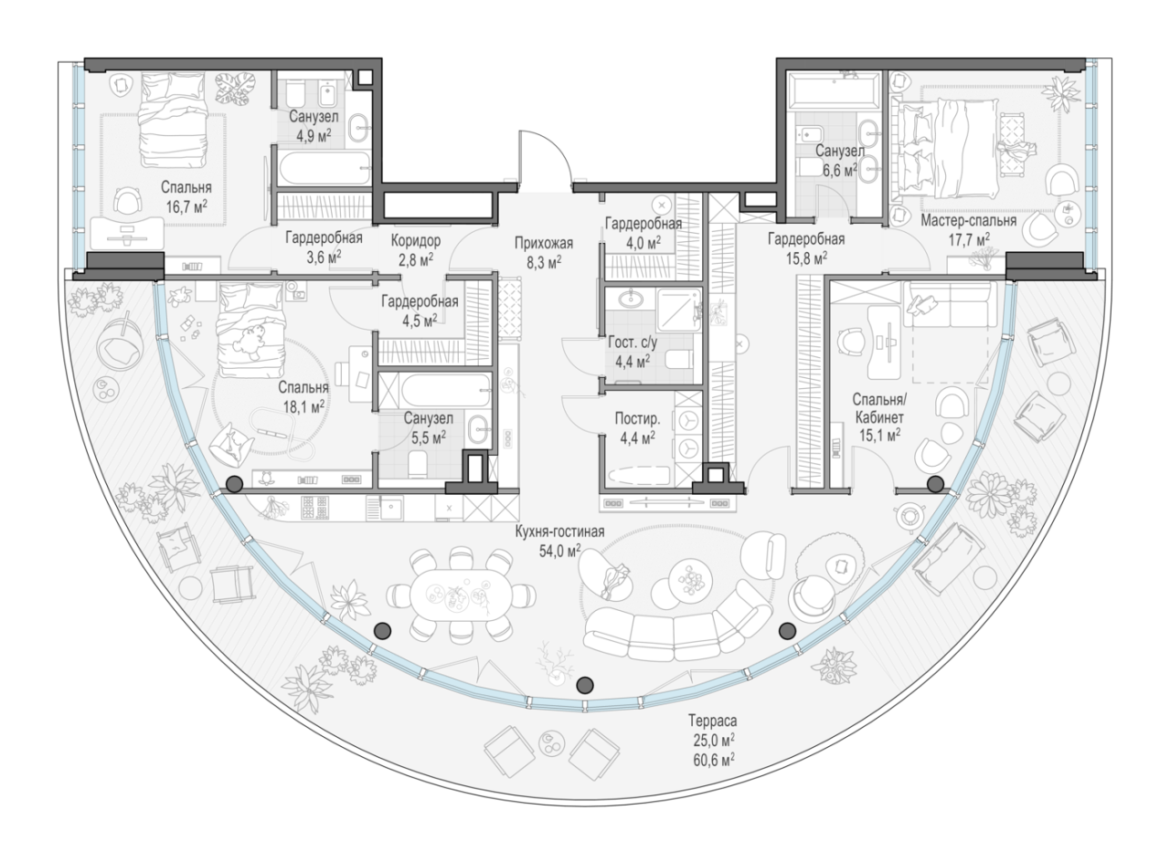 5 ккв (Евро) 194,5 м²