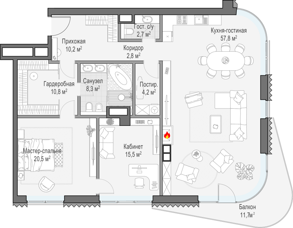 3 ккв (Евро) 140,3 м²