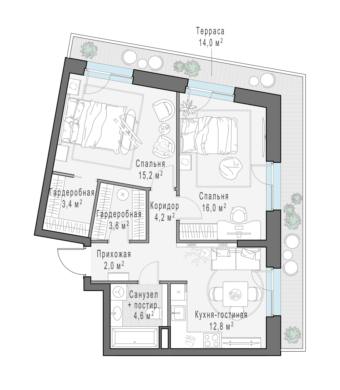 2 ккв 66,2 м²