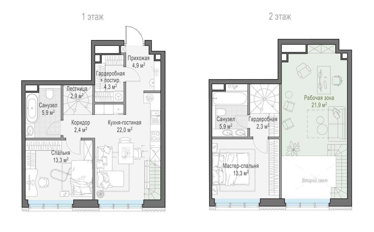 4 ккв (Евро) 77,3 м²